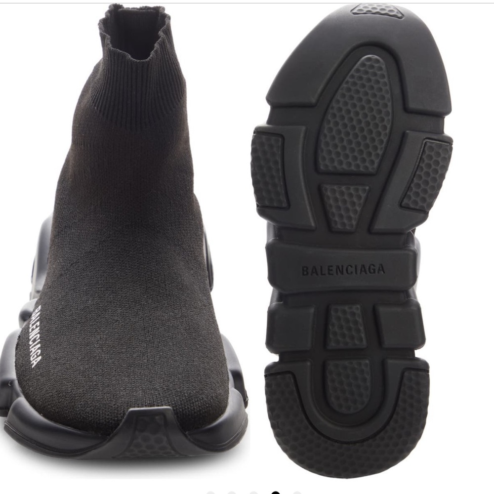 Balenciaga Sock Shoe Black on Black - Picture 3 of 12
